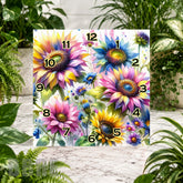 Floral Sunburst Clock Sublimation Wrap