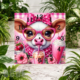 Cute Cow Clock Sublimation Wrap