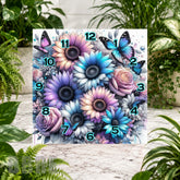 Floral Butterfly 6 Clock Sublimation Wrap