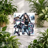 Motorcycle Girl Clock Mockup