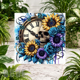 Skull Floral Clock Sublimation Wrap