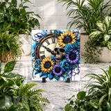 Skull Floral Clock Mockup