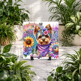Floral Pup Clock Mockup