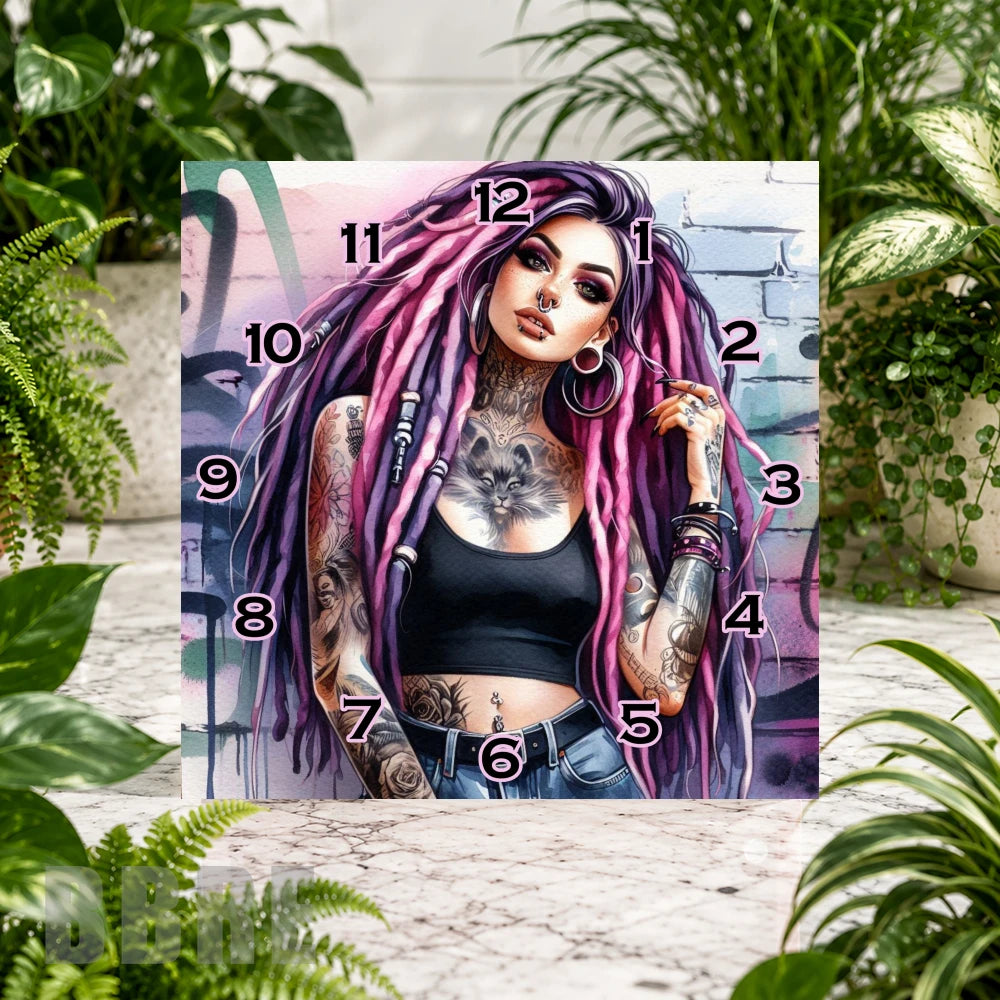 Tattooed Beauty 3 Clock Sublimation Wrap