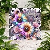 Floral Clock 7 Clock Sublimation Wrap