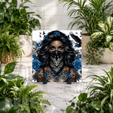 Masked Beauty 2 Clock Mockup