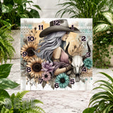 Cowgirl Clock Clock Sublimation Wrap