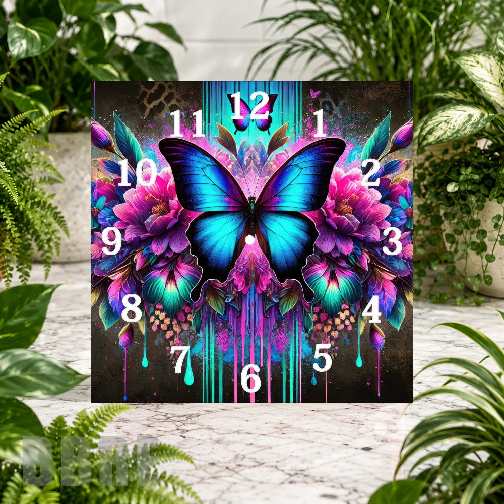 Butterfly Bloom 3 Clock Sublimation Wrap