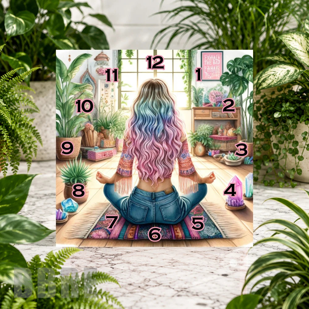 Meditative Bliss Clock Sublimation Wrap