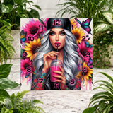 Floral Beauty Clock Sublimation Wrap