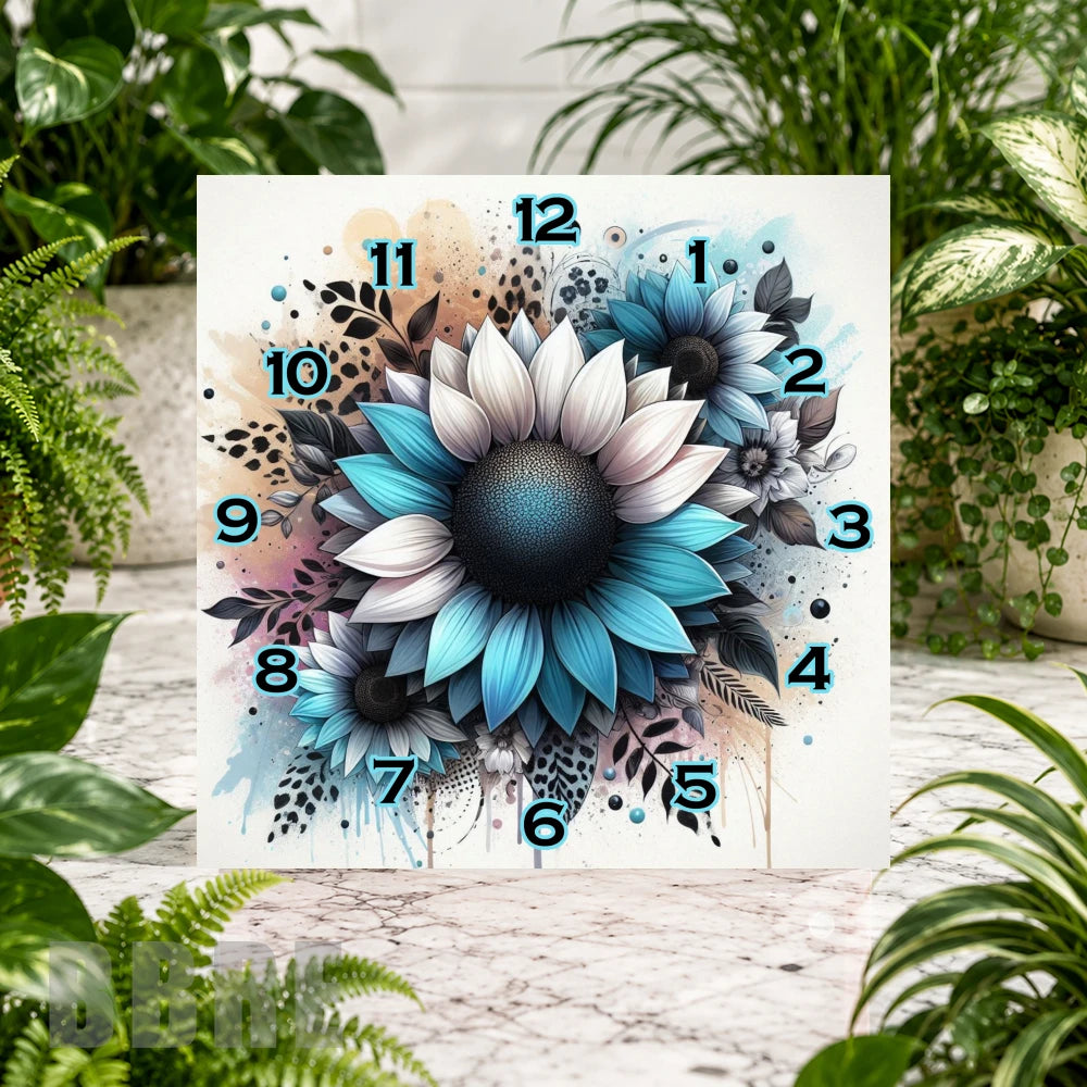 Floral Clock 8 Clock Sublimation Wrap
