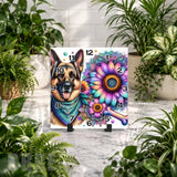 Floral Dog 4 Clock Mockup