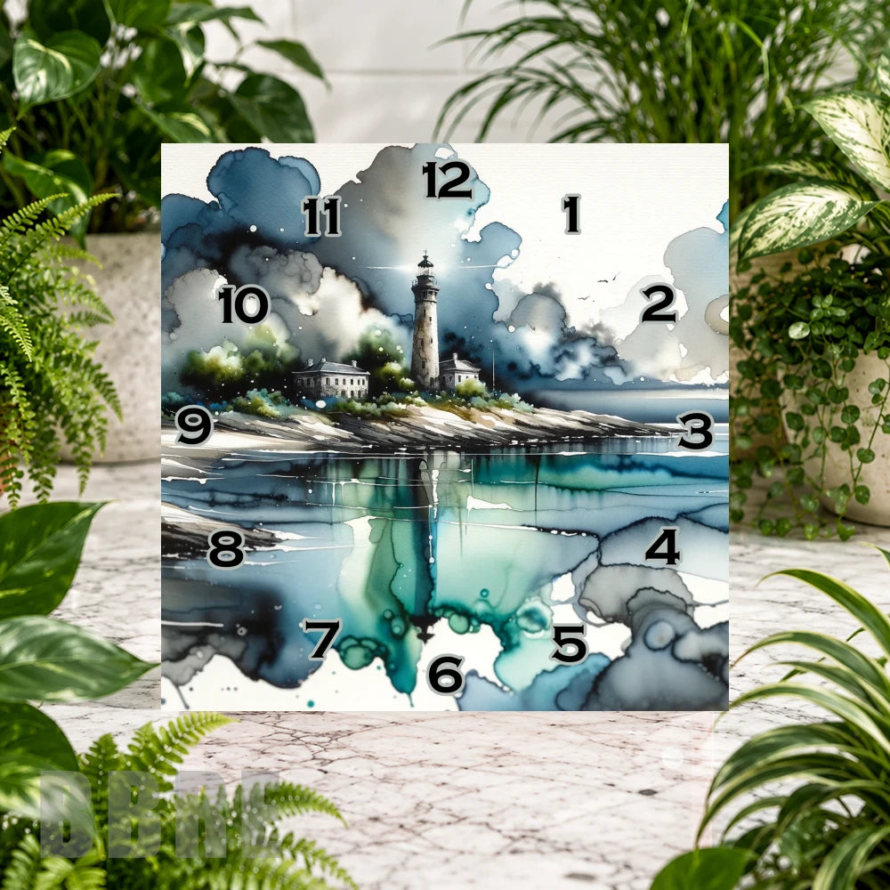 Lighthouse Serenity Clock Sublimation Wrap