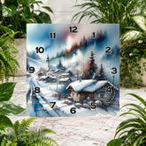 Winter Village Clock Sublimation Wrap