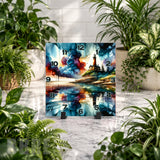 Lighthouse Reflection Clock Mockup