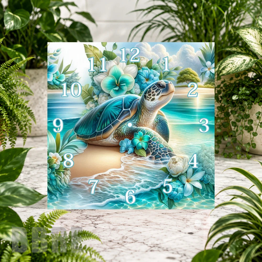 Turtle Serenity Clock Sublimation Wrap