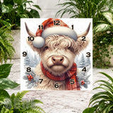 Highland Cow 2 Clock Sublimation Wrap