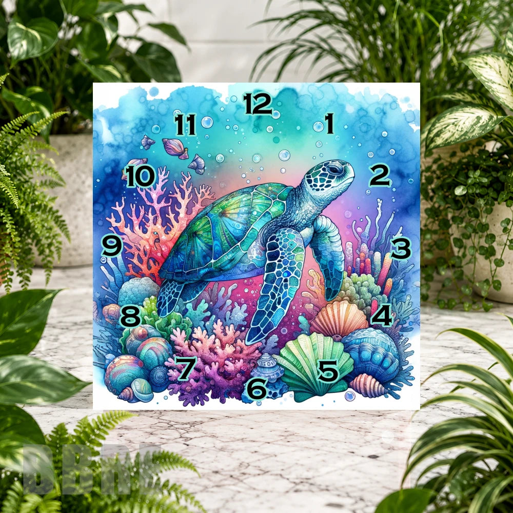 Turtle Ocean 2 Clock Sublimation Wrap
