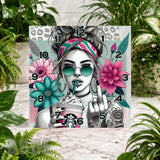Floral Rebel Clock Sublimation Wrap