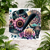 Floral Cowboy 2 Clock Sublimation Wrap
