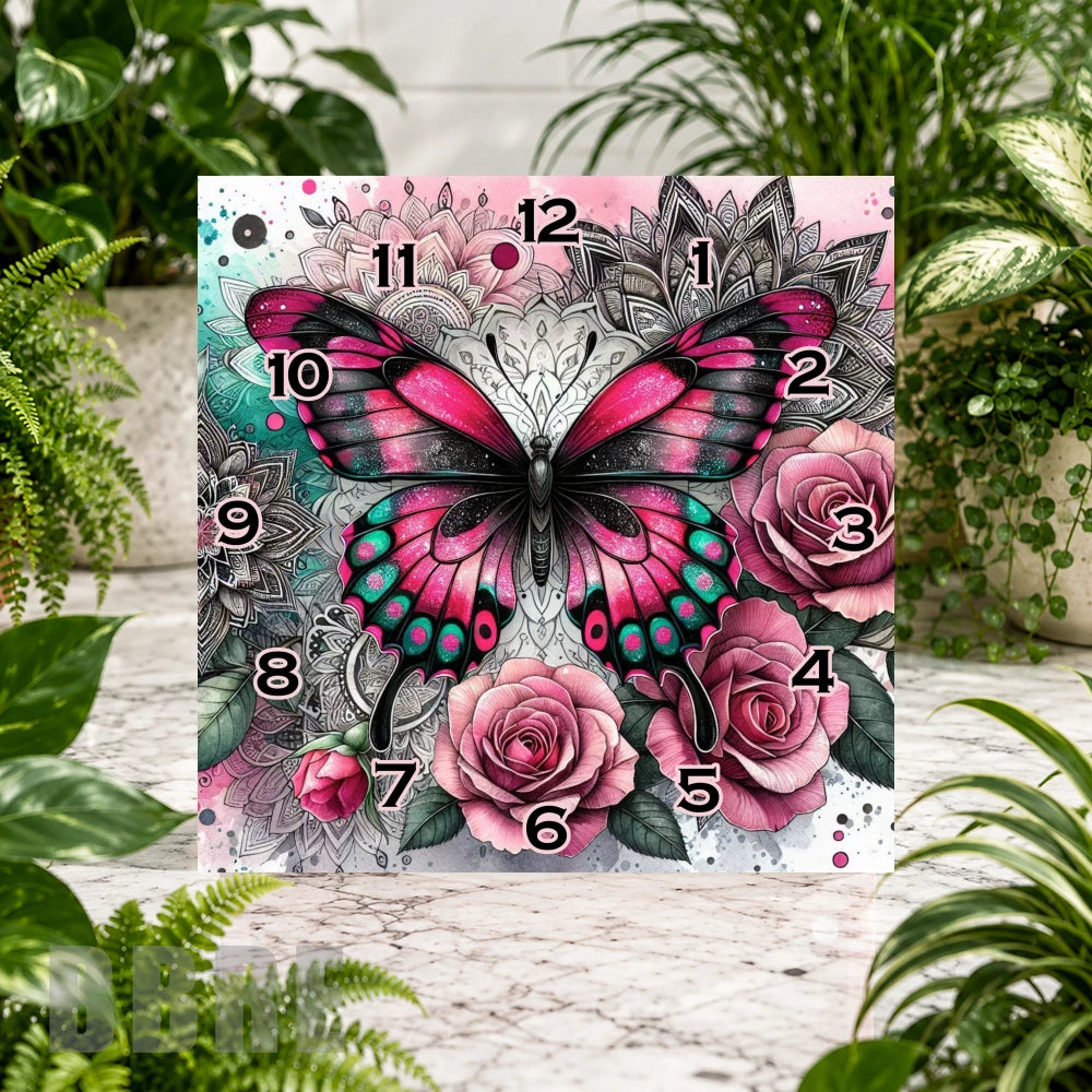 Butterfly Blossom 7 Clock Sublimation Wrap