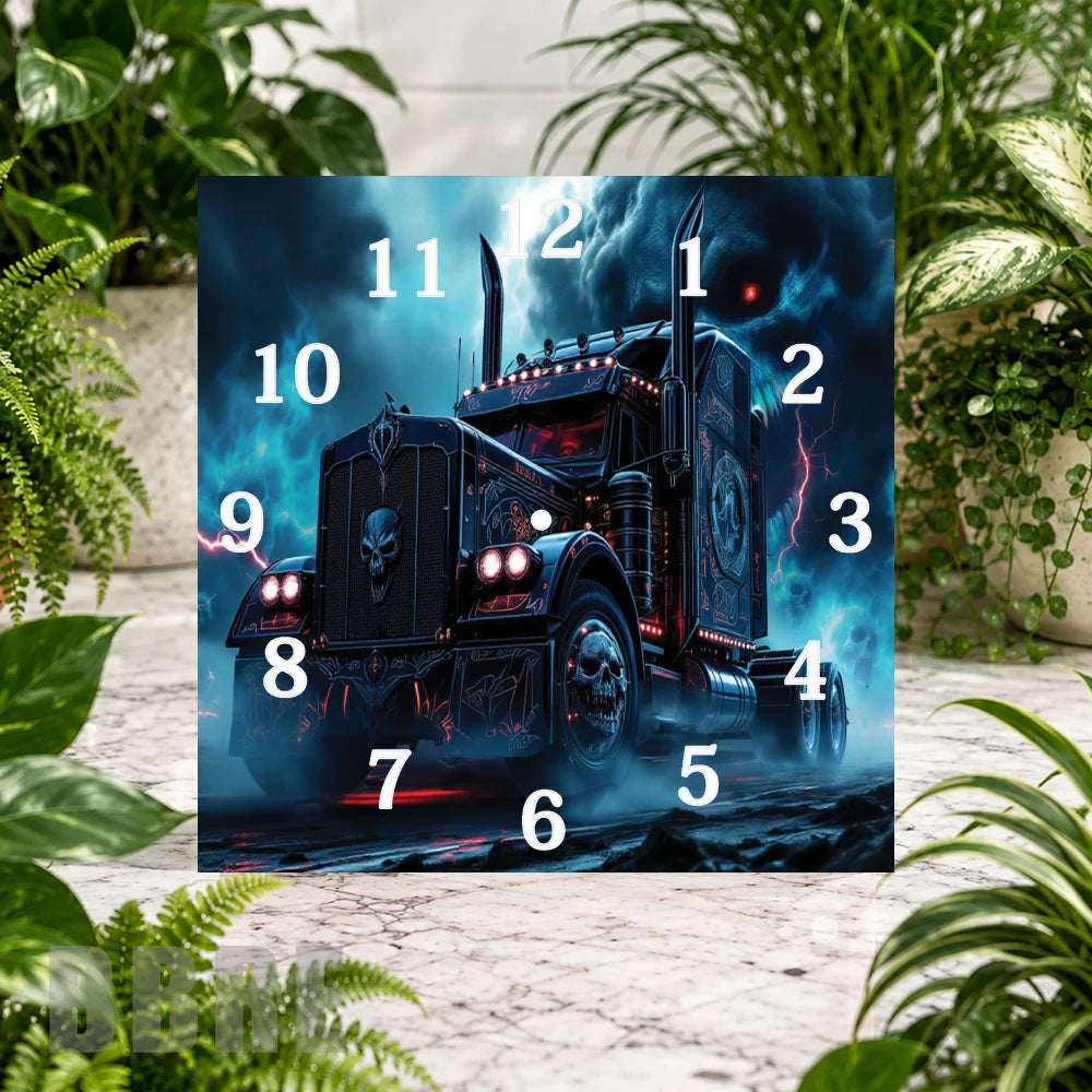 Skull Truck Clock Sublimation Wrap