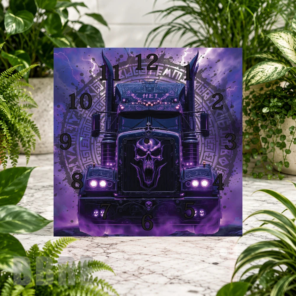 Skull Truck 3 Clock Sublimation Wrap