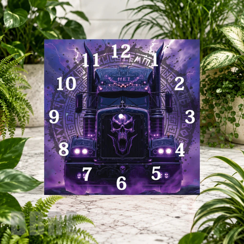 Skull Truck 4 Clock Sublimation Wrap