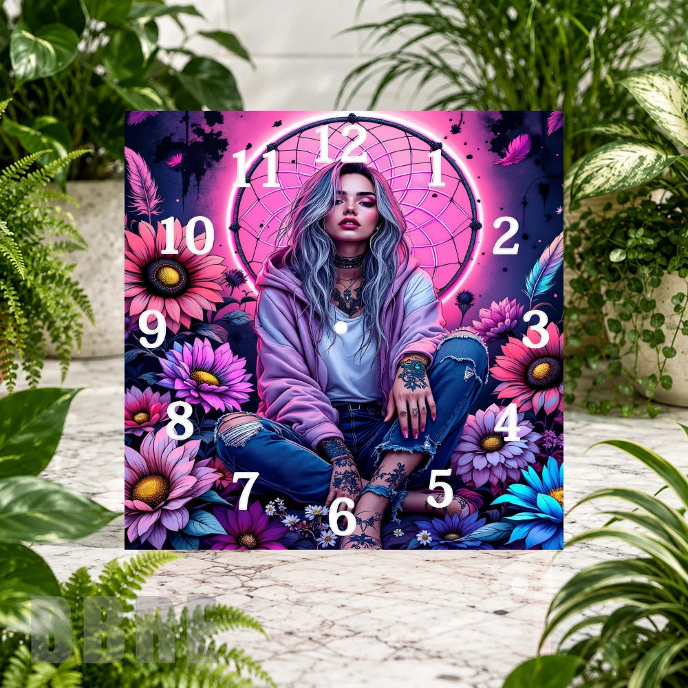 Floral Dreamer 3 Clock Sublimation Wrap
