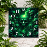 Green Skull Clock Sublimation Wrap