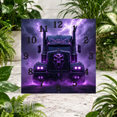 Purple Truck Clock Sublimation Wrap
