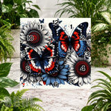 Butterfly Floral 2 Clock Sublimation Wrap