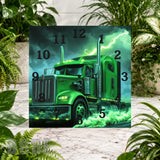 Green Truck 2 Clock Sublimation Wrap