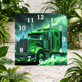 Green Truck 3 Clock Sublimation Wrap