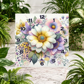 Floral Square 2 Clock Sublimation Wrap