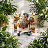 Sunflower Butterfly Clock Mockup