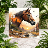 Horse Sunset 2 Clock Sublimation Wrap