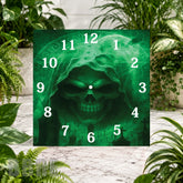 Green Skull 2 Clock Sublimation Wrap