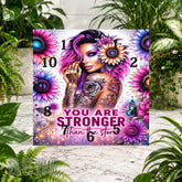 Floral Strength Clock Sublimation Wrap