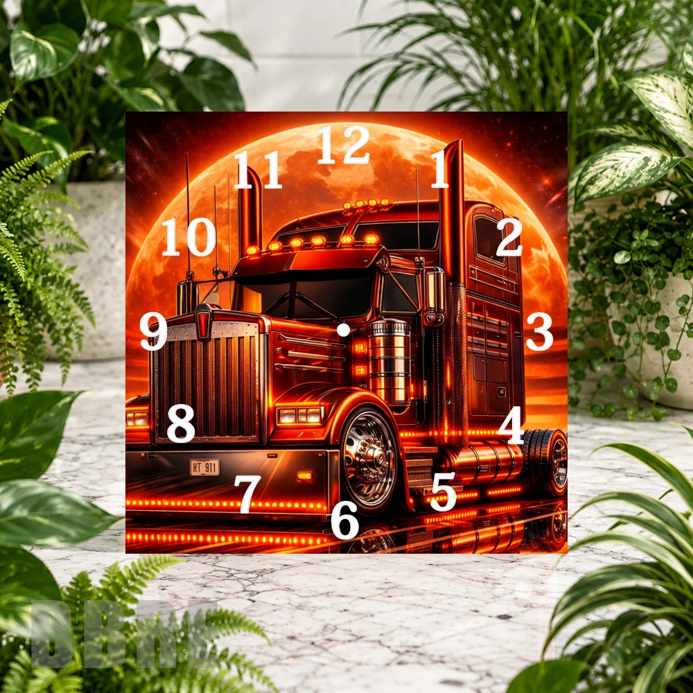 Truck Night Clock Sublimation Wrap