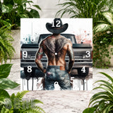 Cowboy Clock 2 Clock Sublimation Wrap