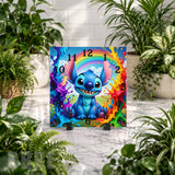 Colorful Stitch 7 Clock Mockup