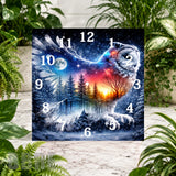 Owl Night Sky Clock Sublimation Wrap