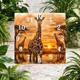 Giraffe Sunset Clock Sublimation Wrap