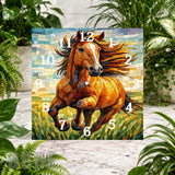 Mosaic Horse 2 Clock Sublimation Wrap