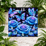 Blue Butterflies Clock Sublimation Wrap
