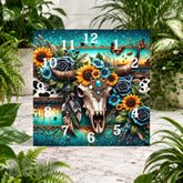 Floral Skull 2 Clock Sublimation Wrap