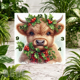 Highland Cow 3 Clock Sublimation Wrap