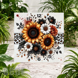 Sunflower Elegance 4 Clock Sublimation Wrap