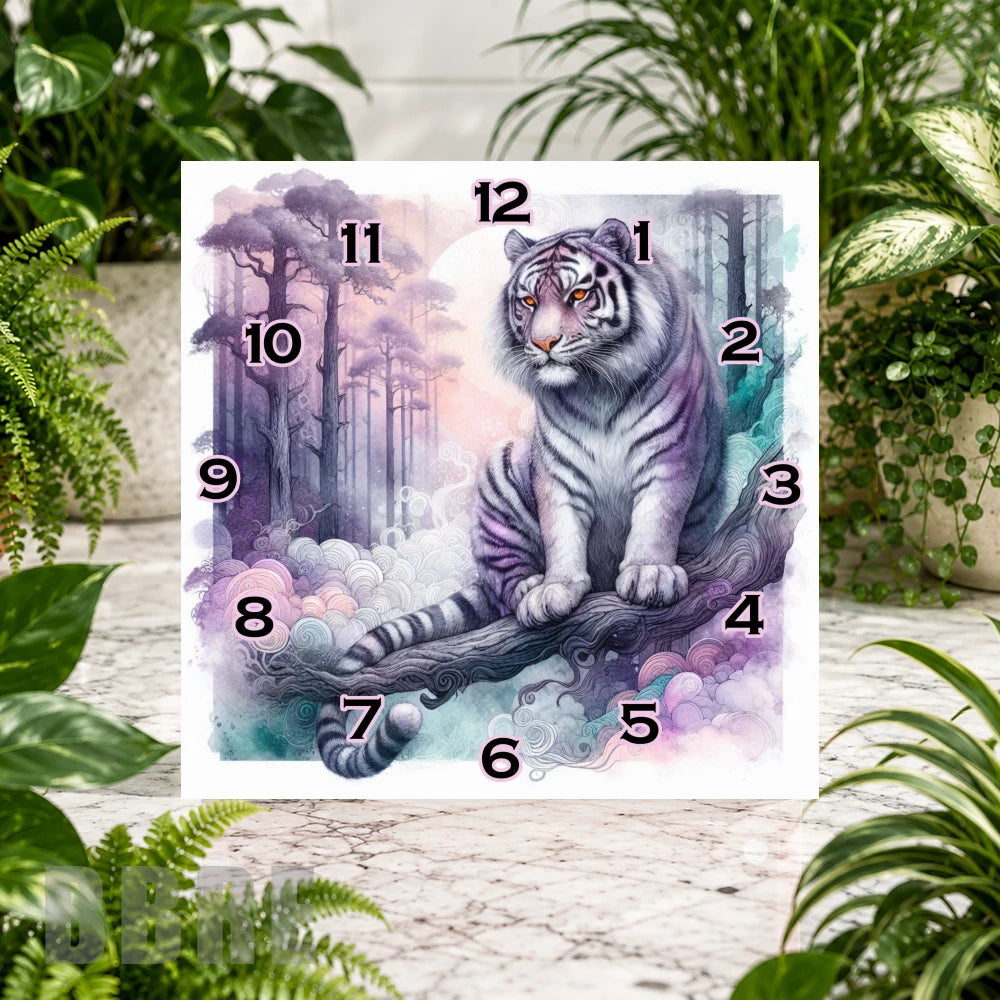 Majestic Tiger 2 Clock Sublimation Wrap